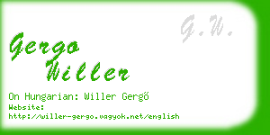 gergo willer business card